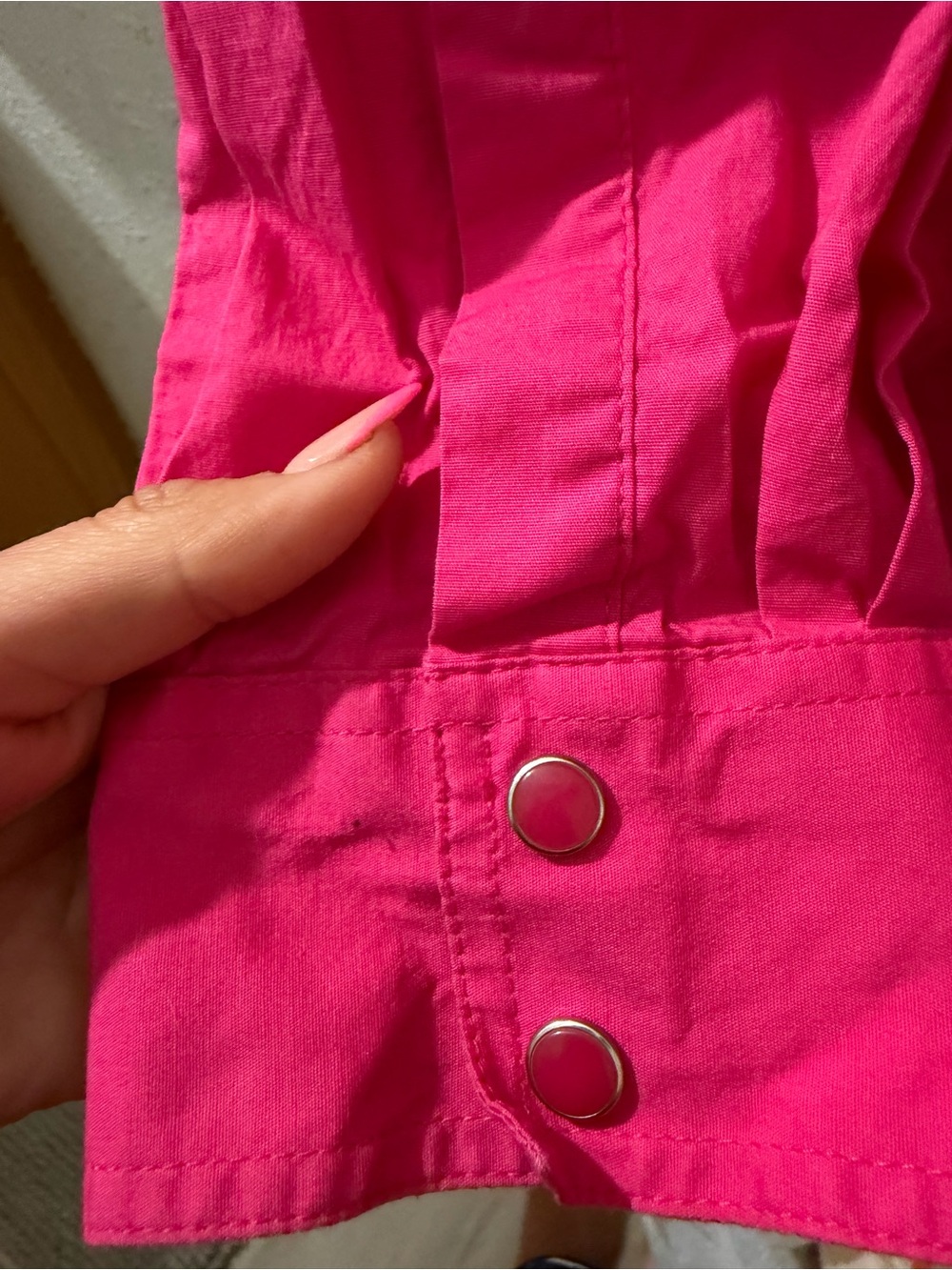 Wrangler Women's Bright Pink Button-Front Shirt Jacket - Picture 3 of 4